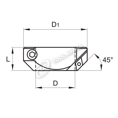 Головка для обработки фасок под углом 45°, для блоков типоразмера 22, CH 022 фото